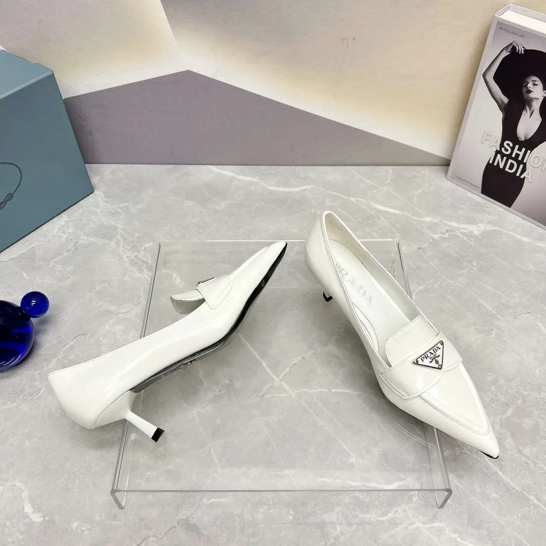 Alternative view of Prada Patent Pumps White