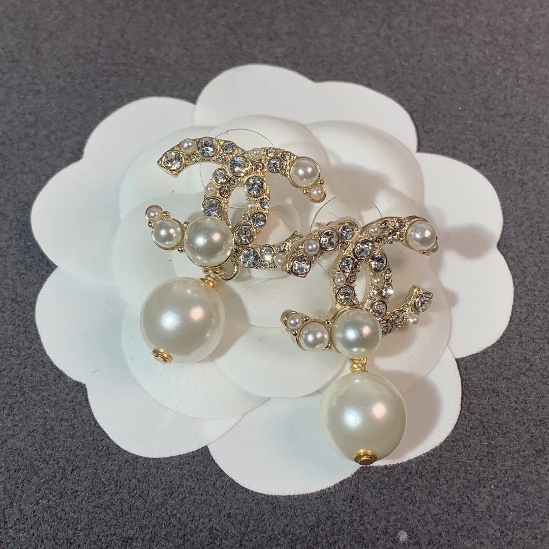 Chanel Pearl C Double Earrings Gold - Image 6