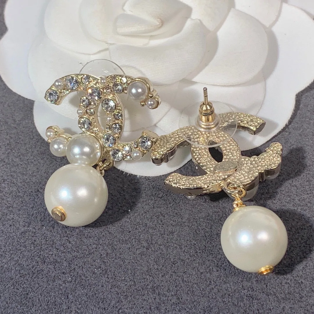 Chanel Pearl C Double Earrings Gold - Image 8