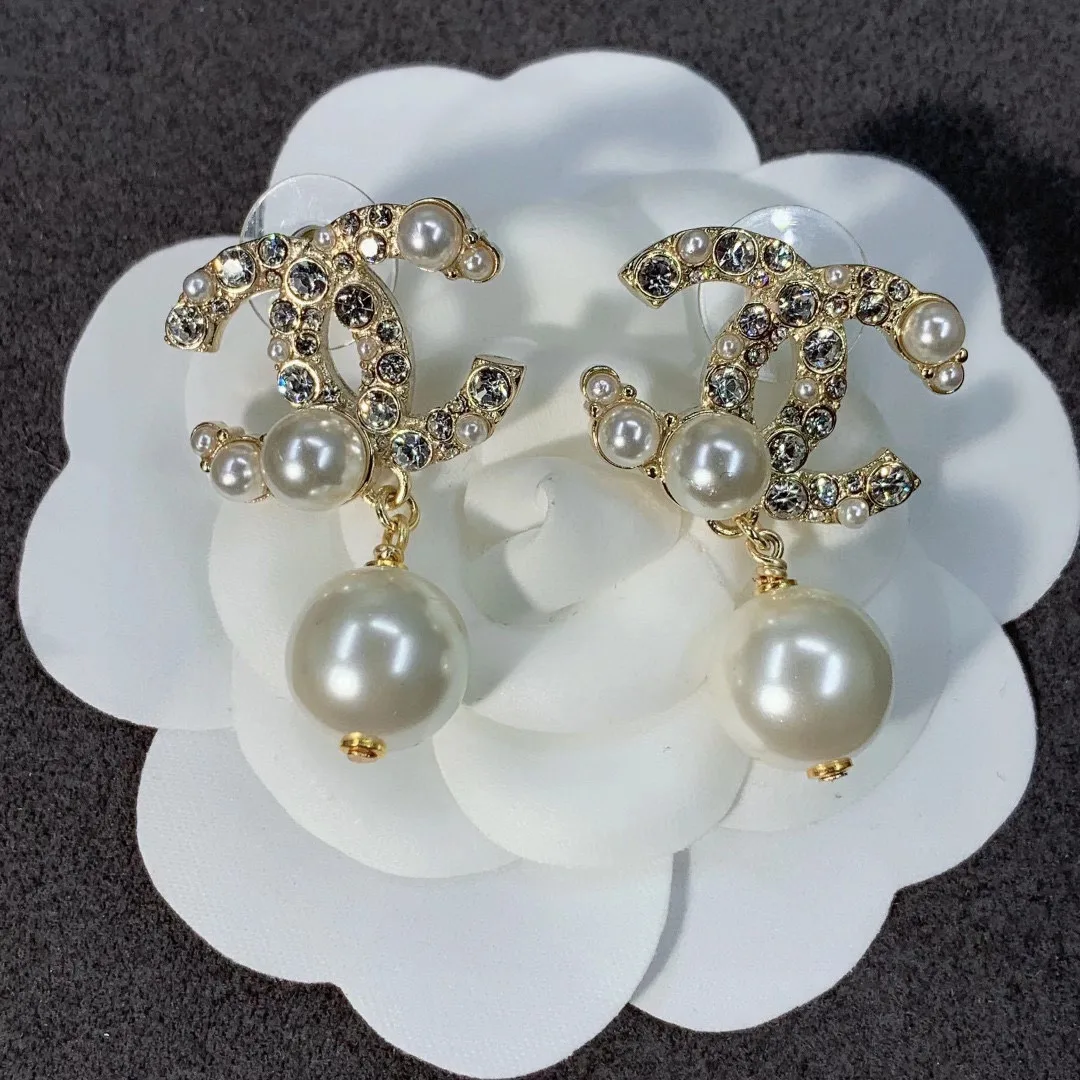 Chanel Pearl C Double Earrings Gold - Image 10