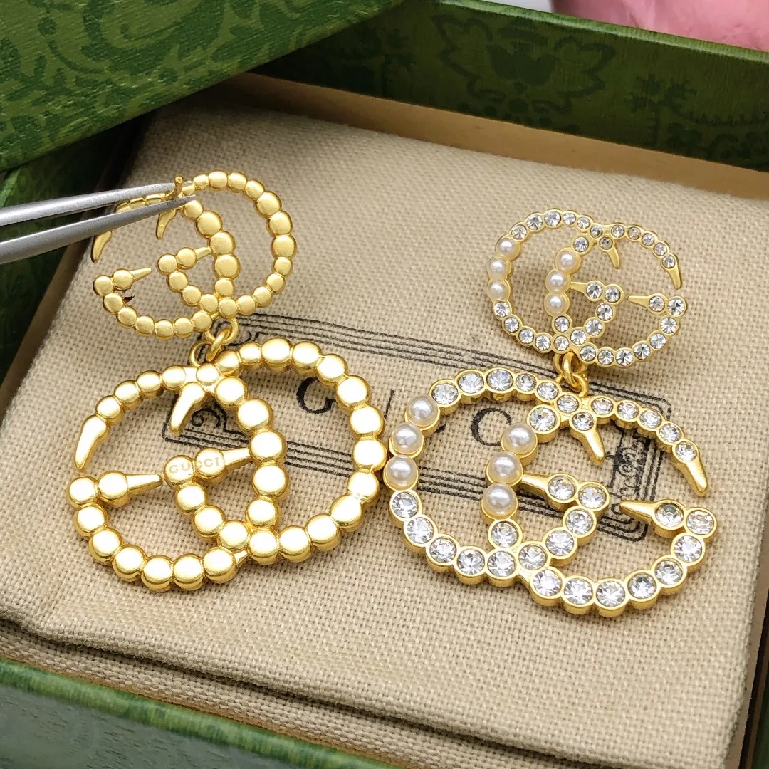 Alternative view of Gucci Pearl Stud Earrings Gold