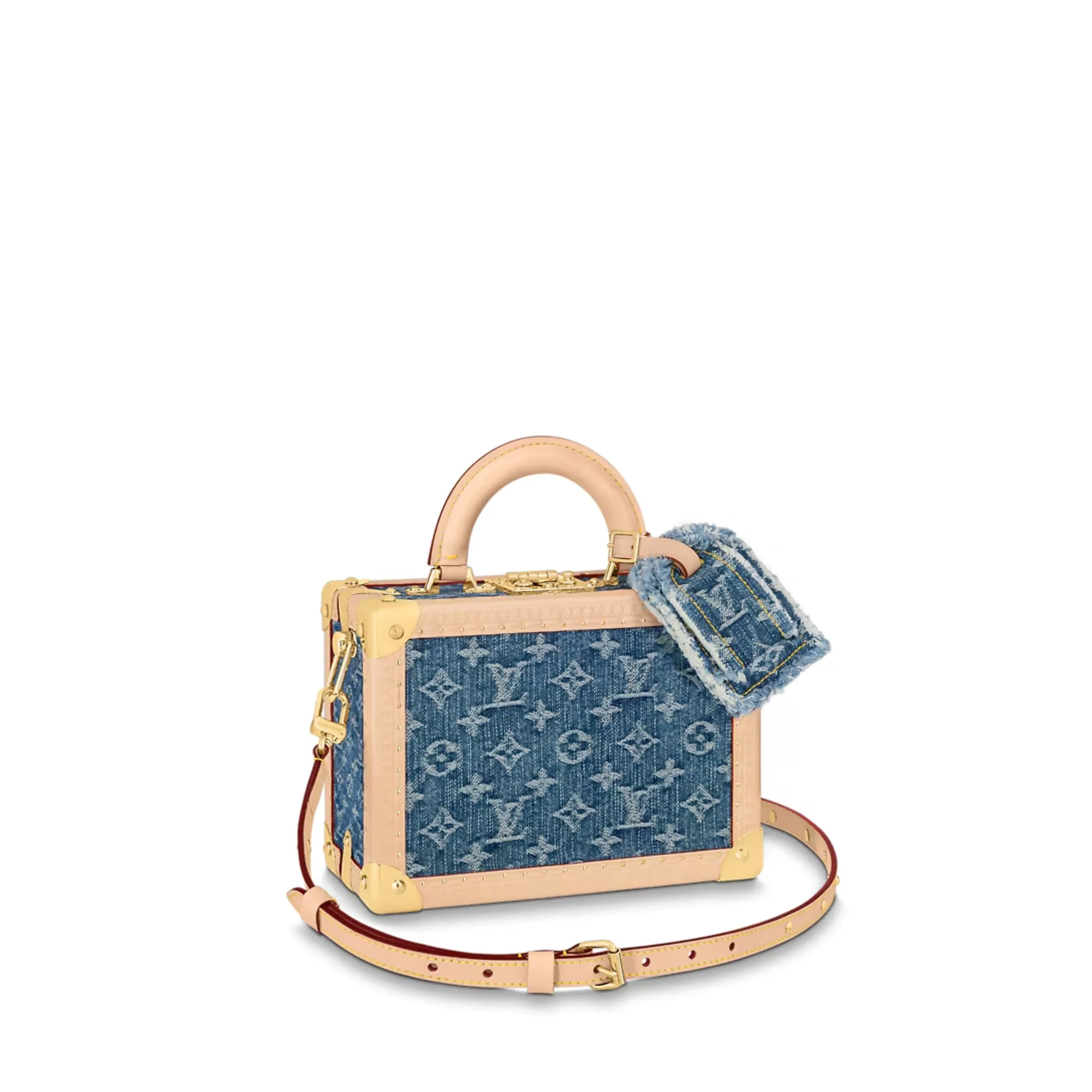 Louis Vuitton Petite Valise Denim Bleu Blue 8.9 Inches/ - Image 3