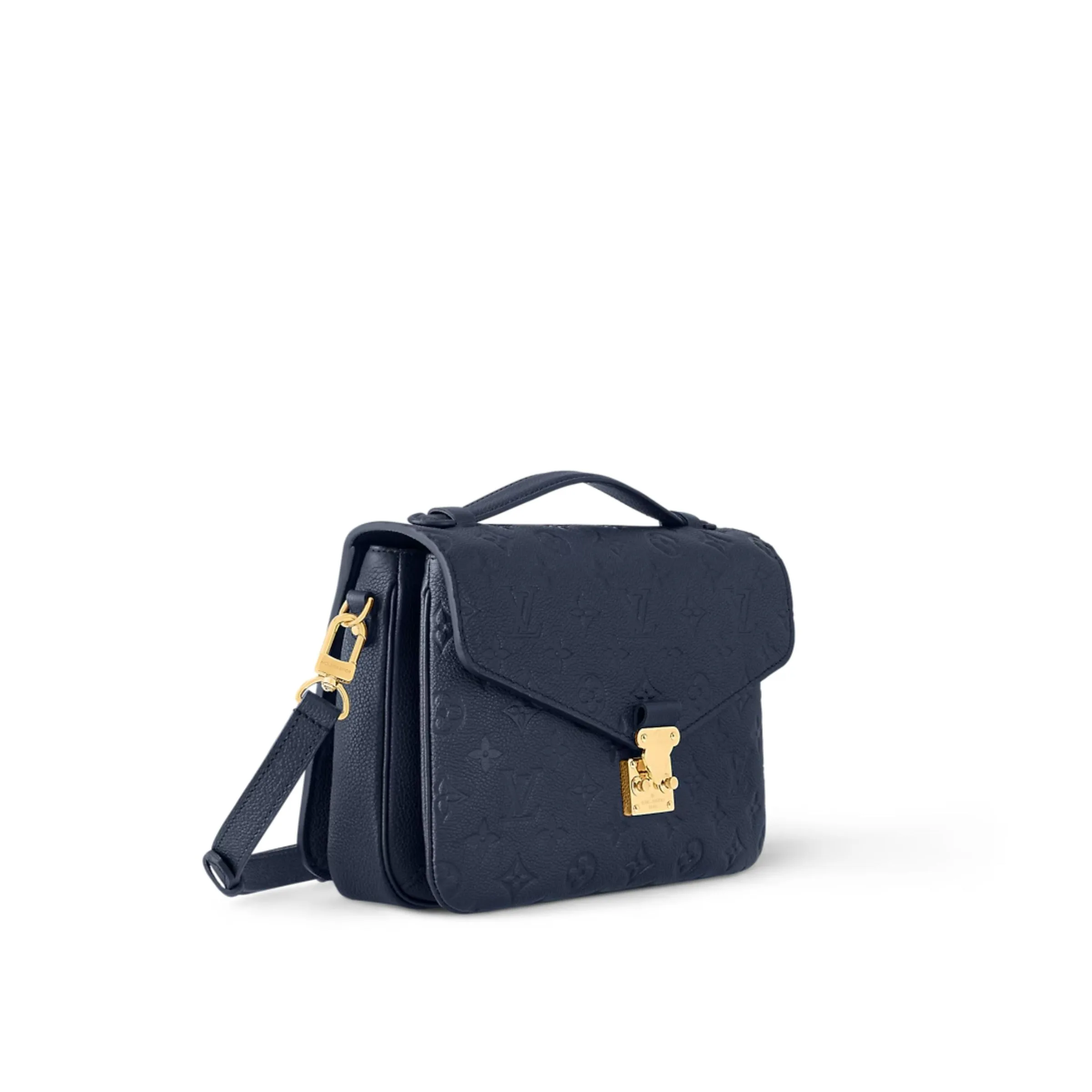 Louis Vuitton Pochette Metis Shoulder Bag / Navy Blue Monogram Empreinte Gold Hardware - Image 4