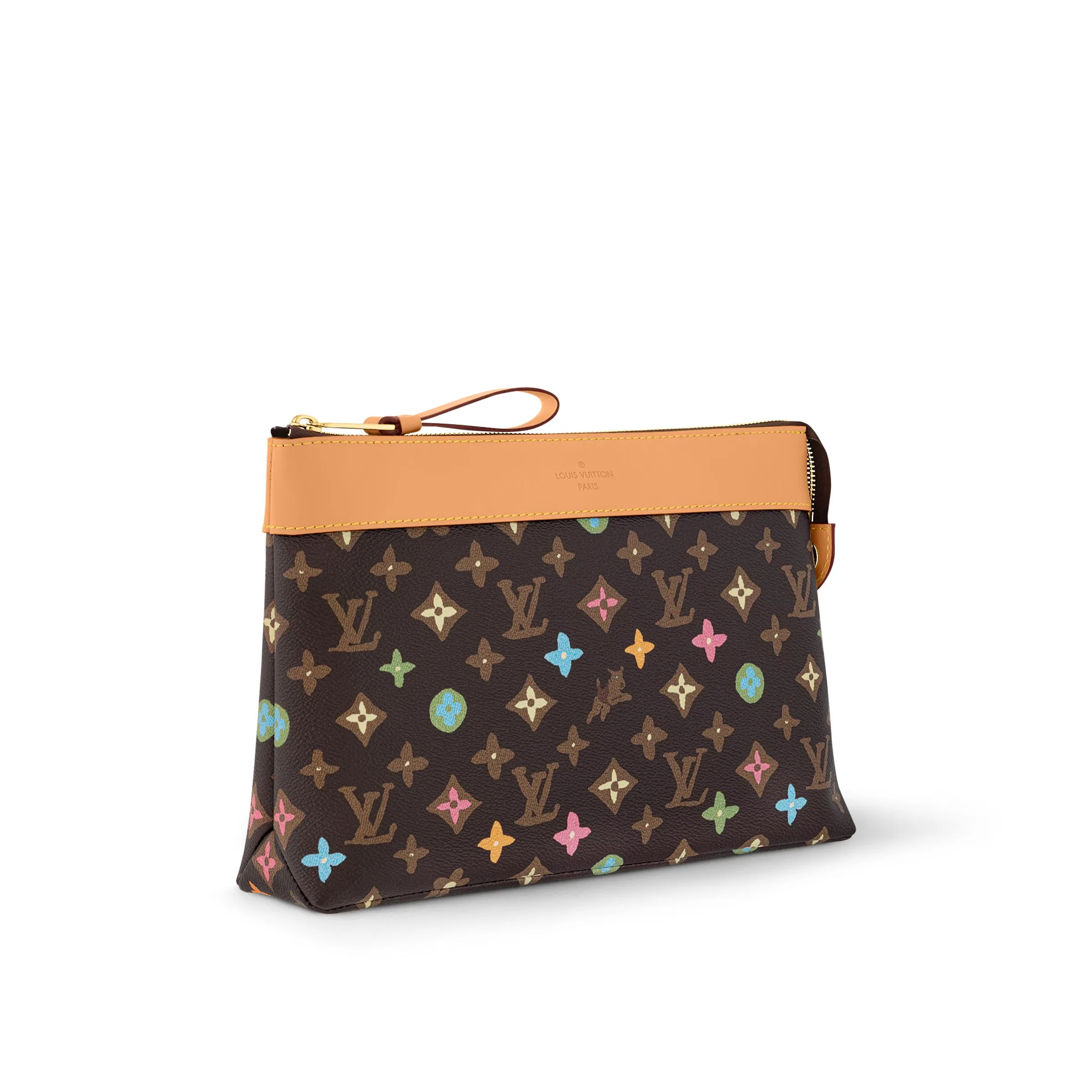 Louis Vuitton Pochette Voyage Souple Pouch / Brown Monogram Craggy Gold Hardware - Image 3