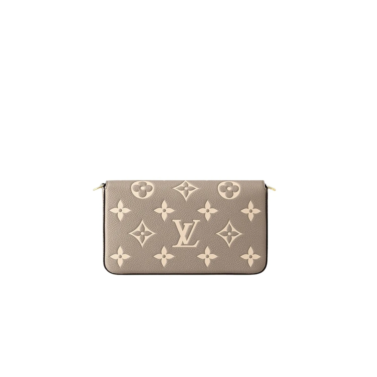 Louis Vuitton Pochette Felicie Shoulder Bag / Tourterelle Gray/ Cream Gold Hardware - Image 7
