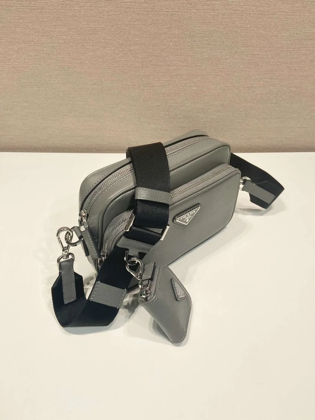 Prada Brique Saffiano Bag Grey / - Image 4