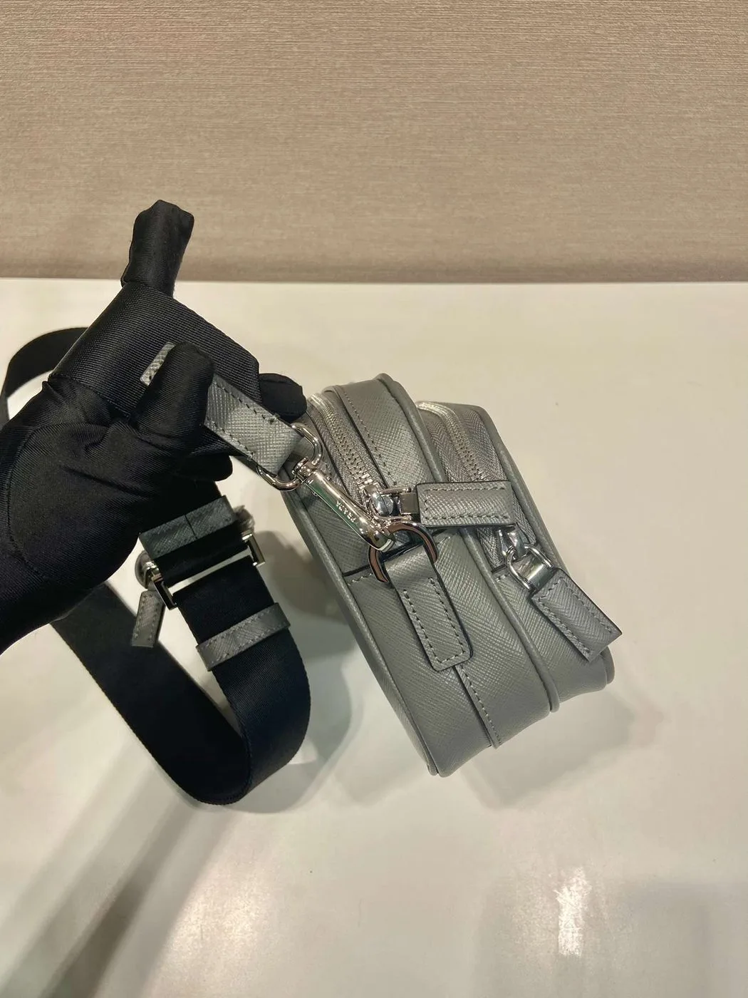 Prada Brique Saffiano Bag Grey / - Image 5