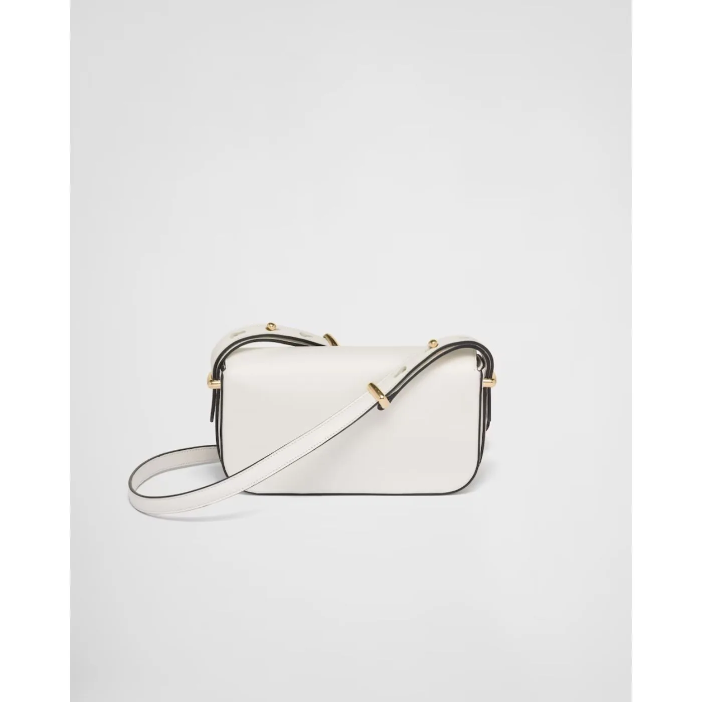 Alternative view of Prada Leather Shoulder White Bag 1BD339_ASK_F0PG7_V_MTO- / 8 Inches