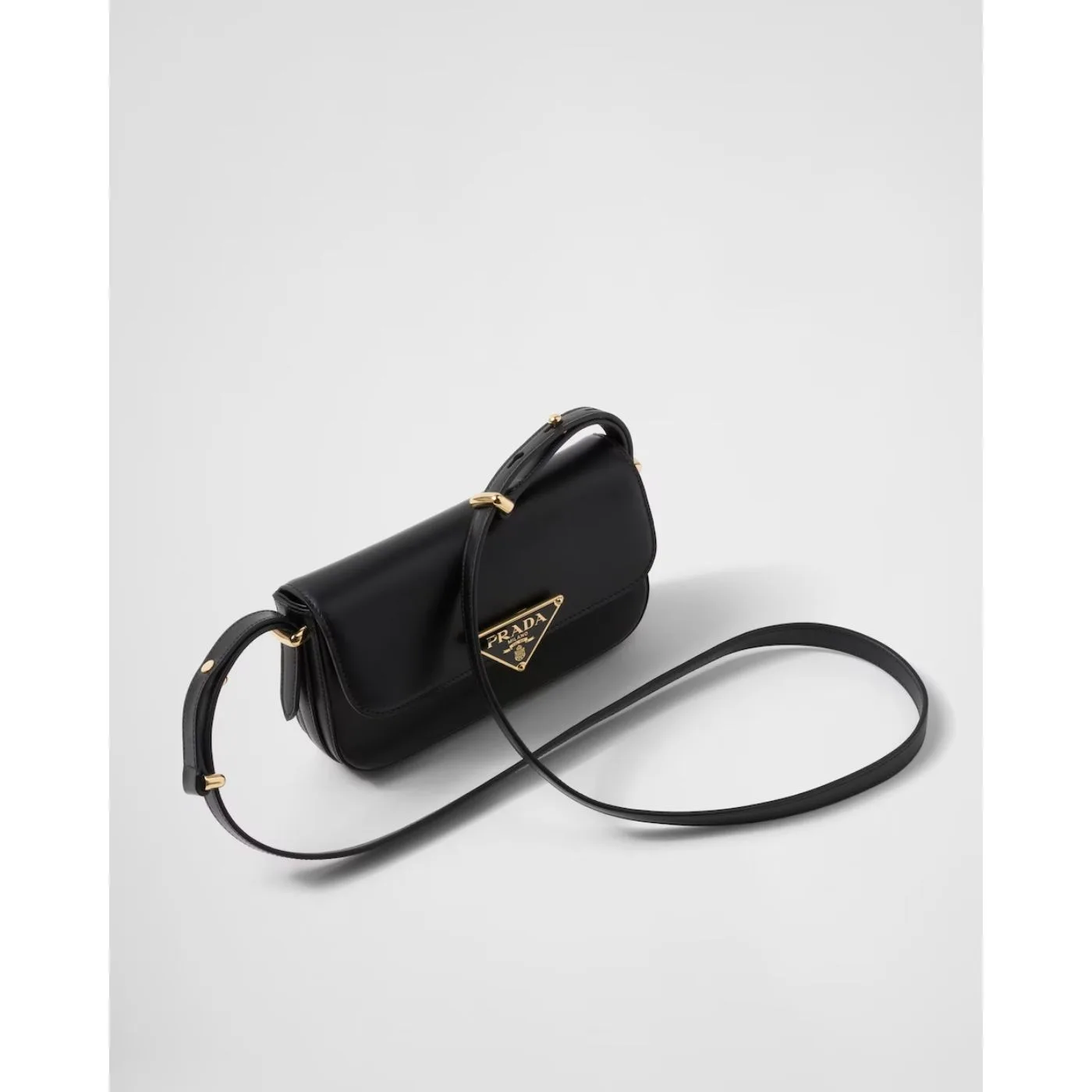Alternative view of Prada Leather Shoulder Black Bag 1BD339_ASK_F0002_V_MTO- / 8 Inches
