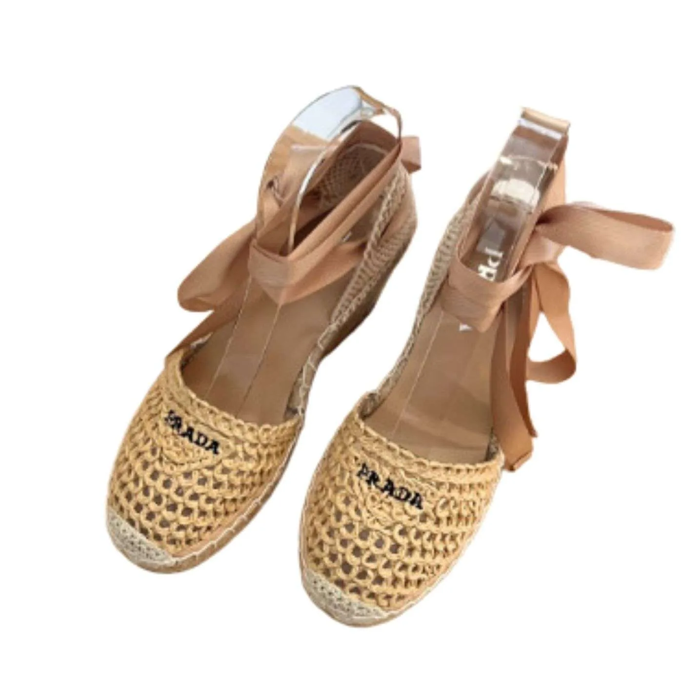UrbanValore Linen Espadrille Wedge