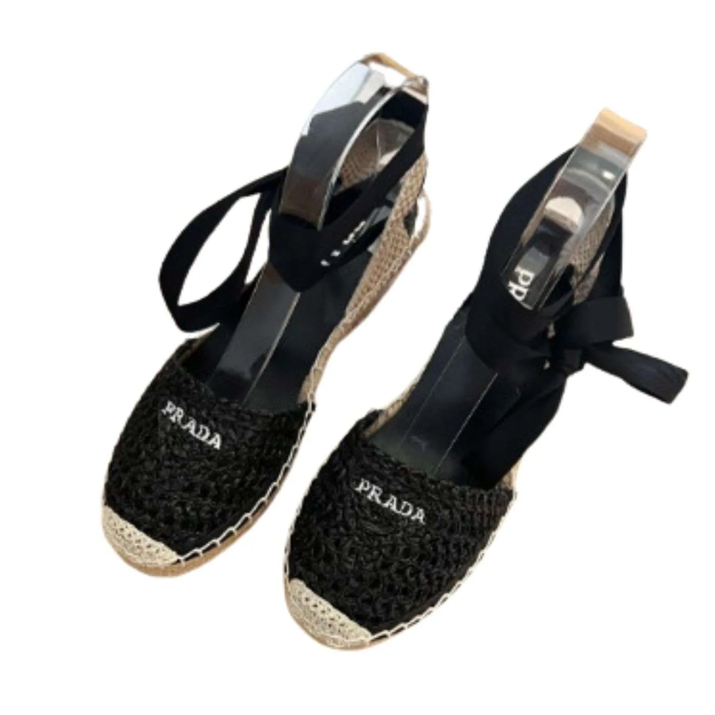 UrbanValore Linen Espadrille Wedge