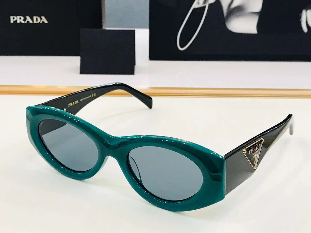 Alternative view of Prada Oval Sunglasses Jade Green