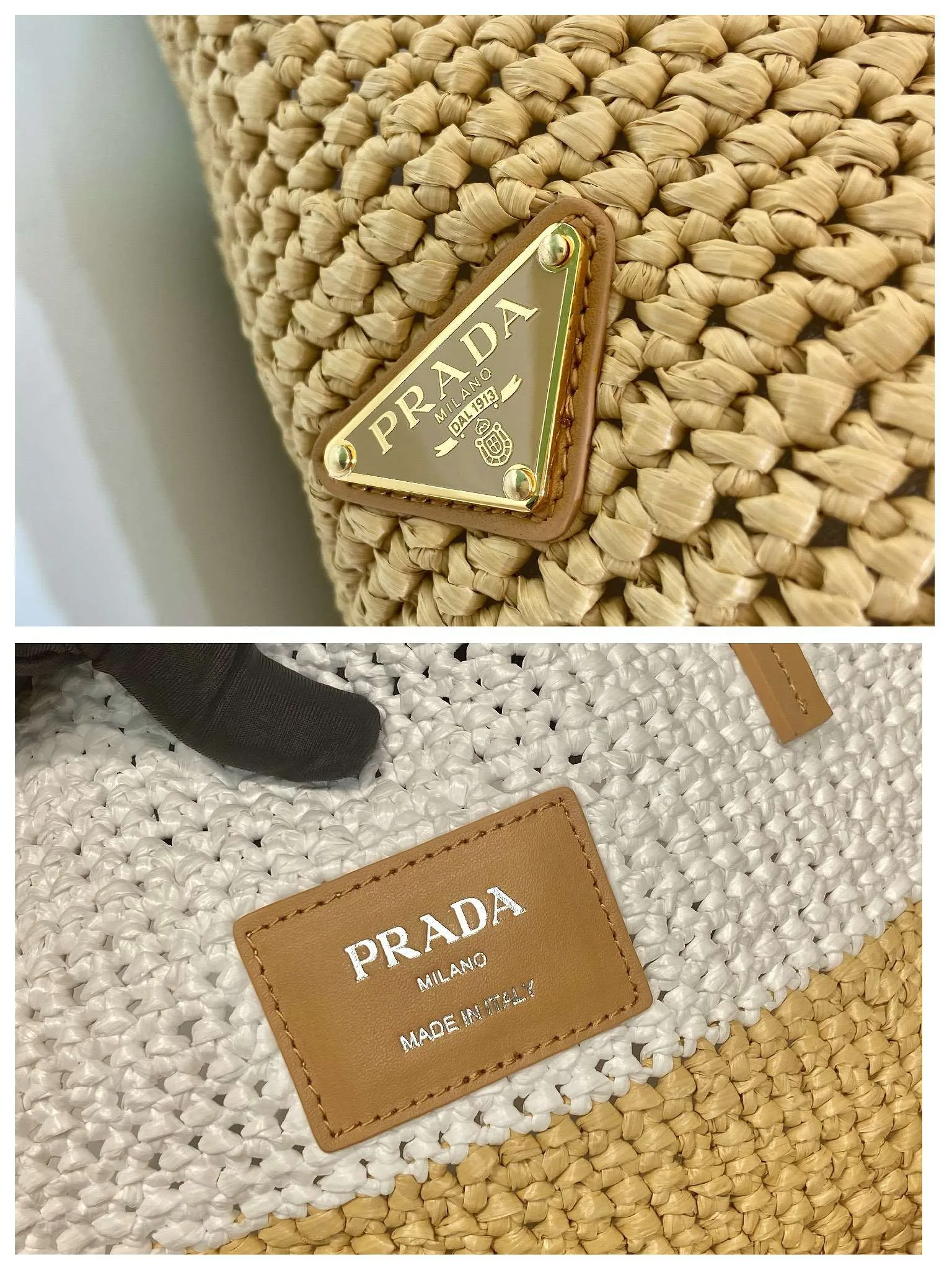 Alternative view of Prada Raffia Tote Bag Beige / 1BG442_2DJS_F0N86_V_OOO