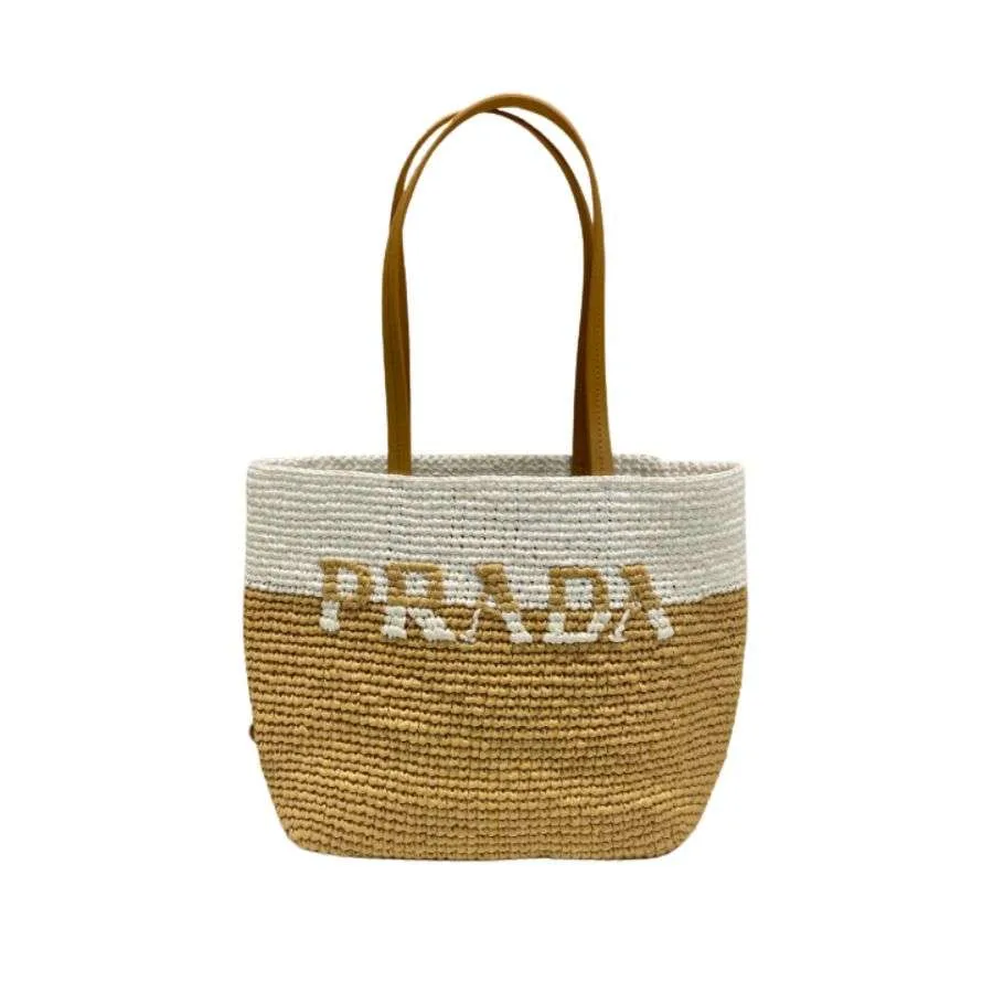 Alternative view of Prada Raffia Tote Bag Petal Pink - 1BG393_2A2T_F0442_V_OOO