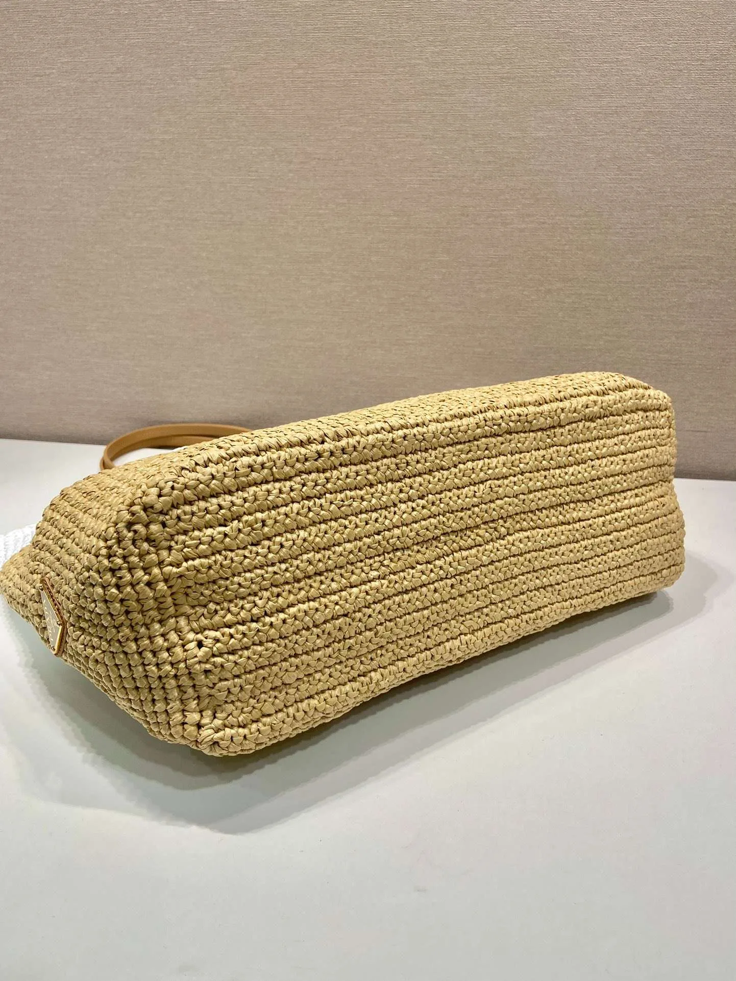 Prada Raffia Tote Bag Beige / 1BG442_2DJS_F0N86_V_OOO - Image 3