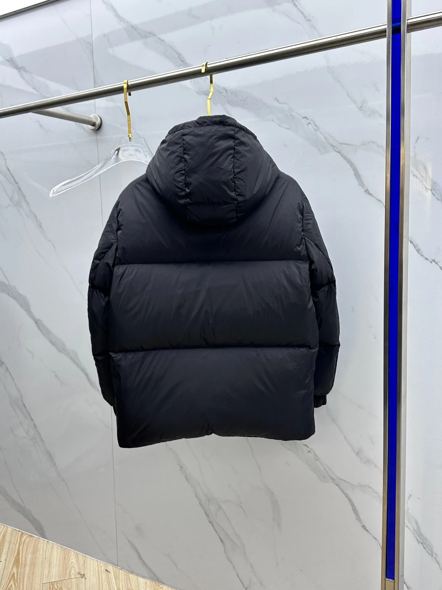 Prada ReNylon Hooded Down Puffer Jacket Black - Image 10