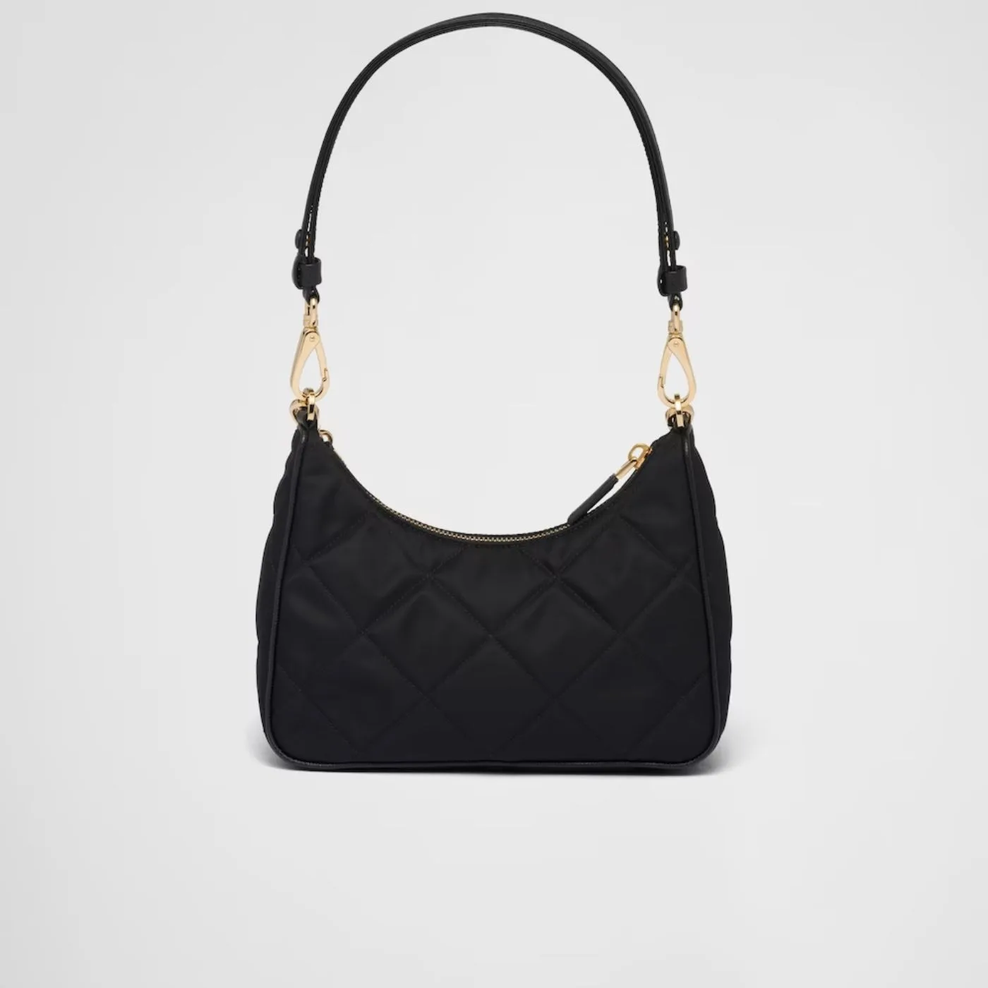 Prada Re- 1995 Chaîne Re-Nylon Mini-Bag Black 1BC204_2AOS_F0002_V_QOO- / 8.6 Inches - Image 3