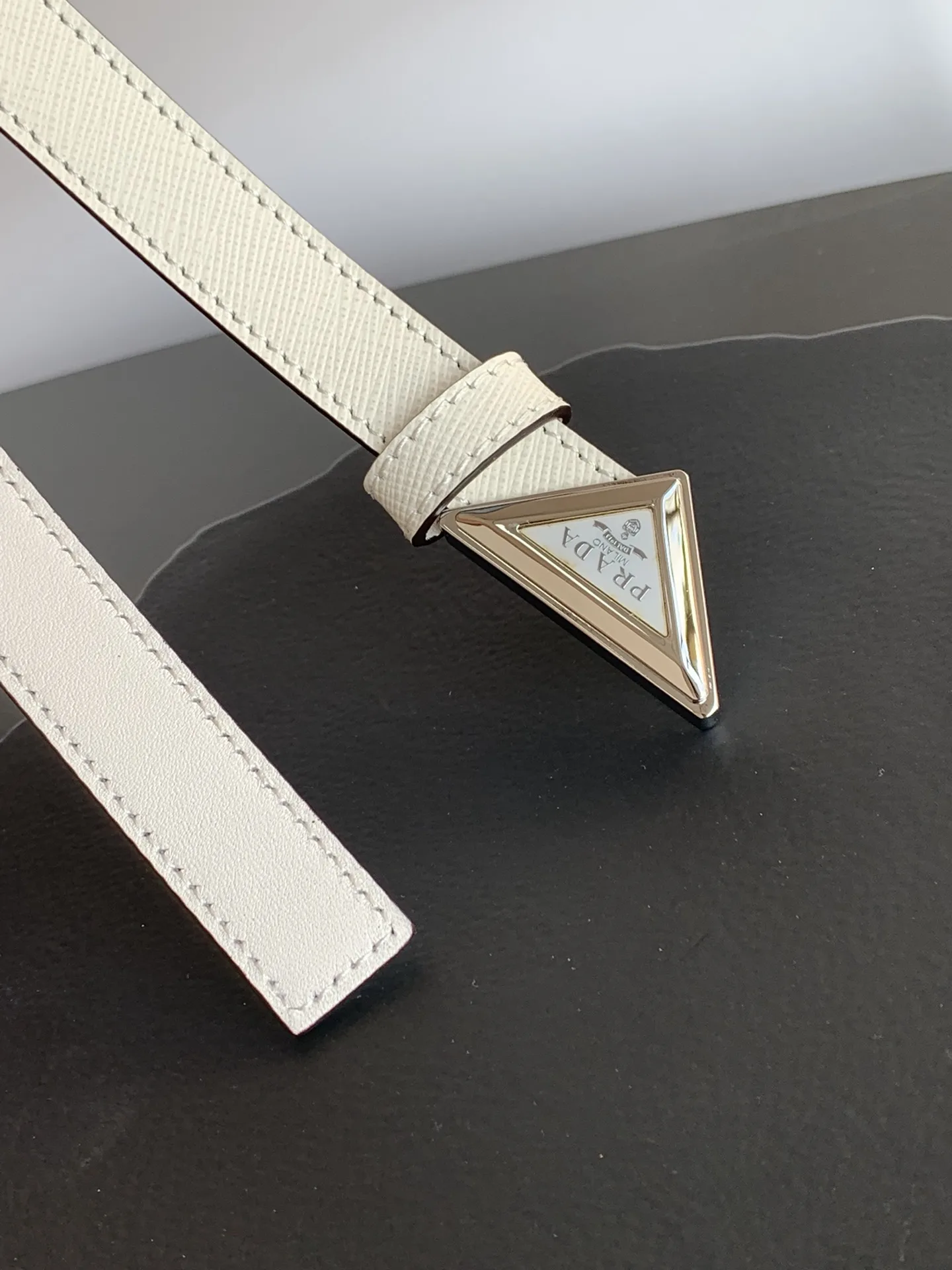 Alternative view of Prada Saffiano Belt White