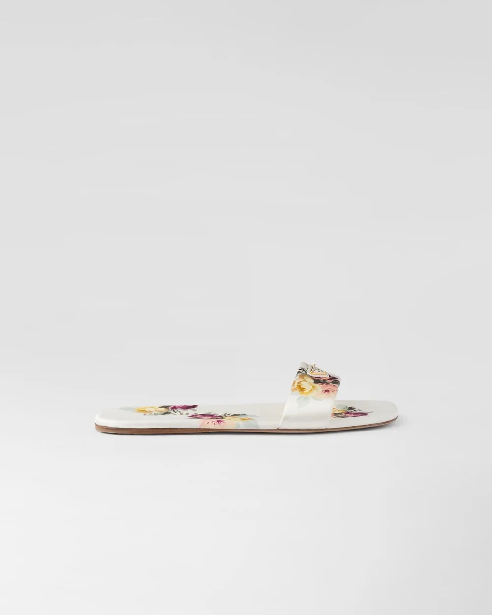Prada Printed Satin Slides White 1XX355_3LPE_F0627_F_D005 - Image 5