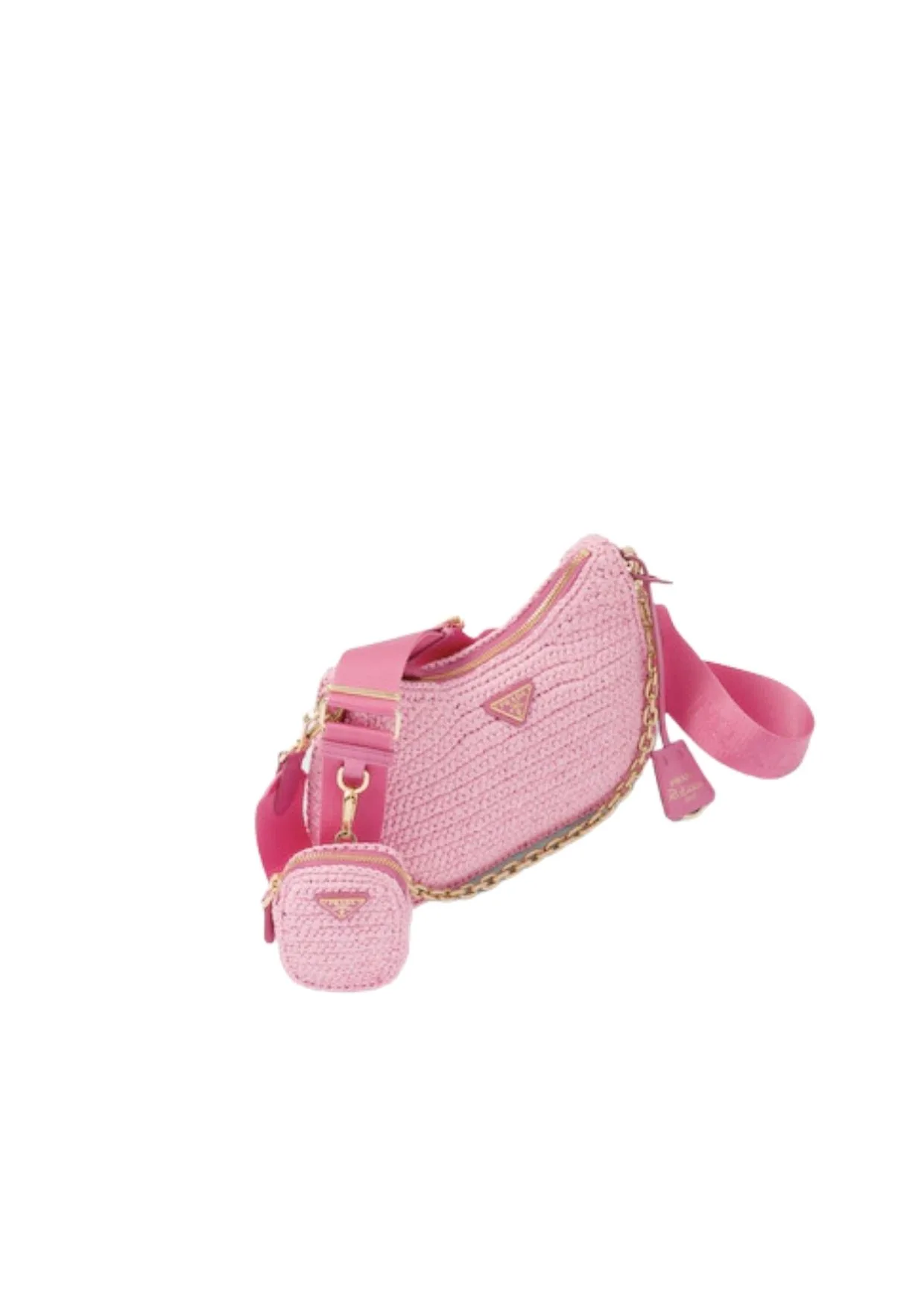 Re- 2005 Raffia Bag Pink 1BH204_2A2T_F0442_V_V9L - Image 4