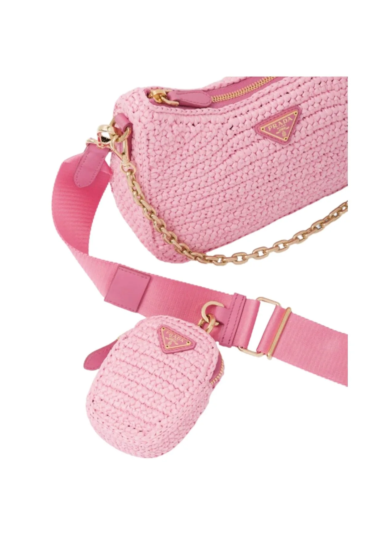 Alternative view of Re- 2005 Raffia Bag Pink 1BH204_2A2T_F0442_V_V9L