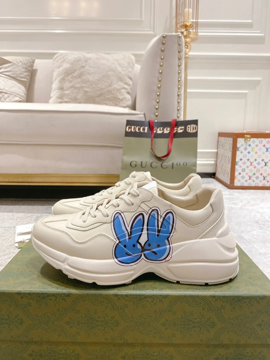 Alternative view of Gucci Rhyton Sneaker White