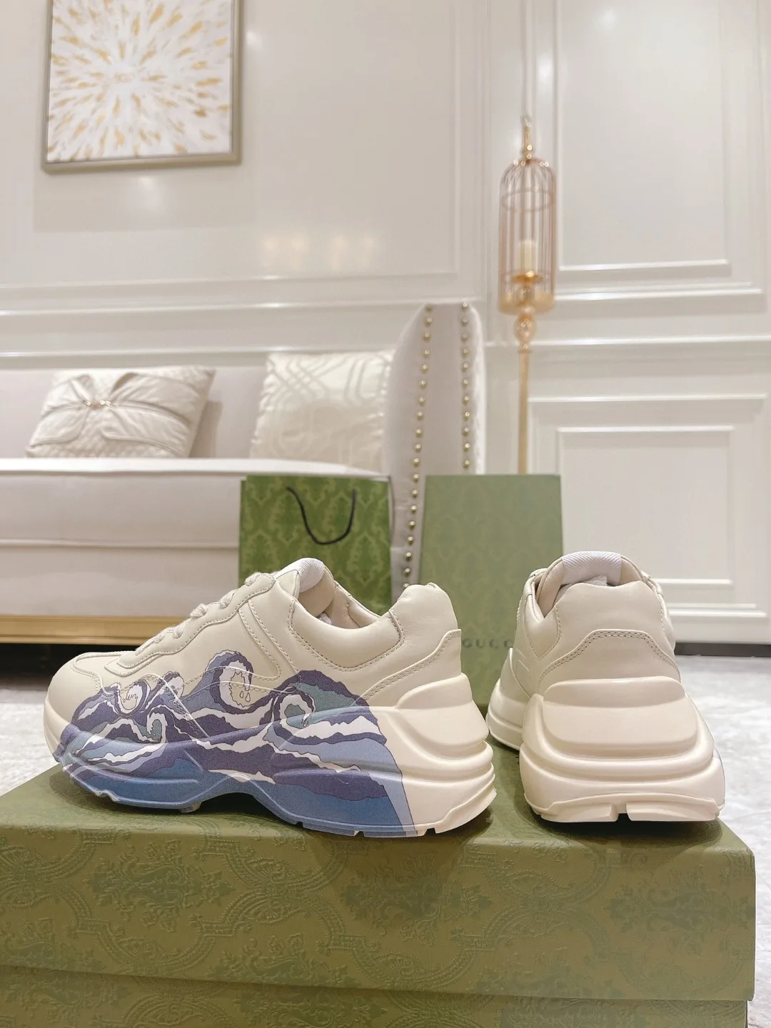 Gucci Rhyton Sneaker With Wave White - Image 5
