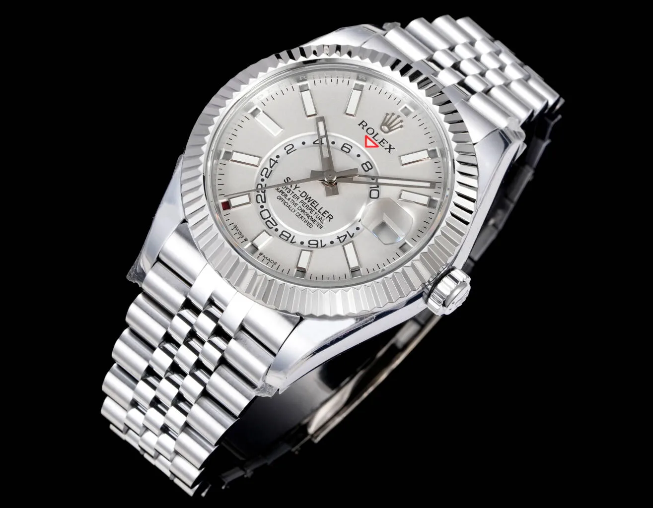 Alternative view of Rolex Sky Dweller Silver White Dial