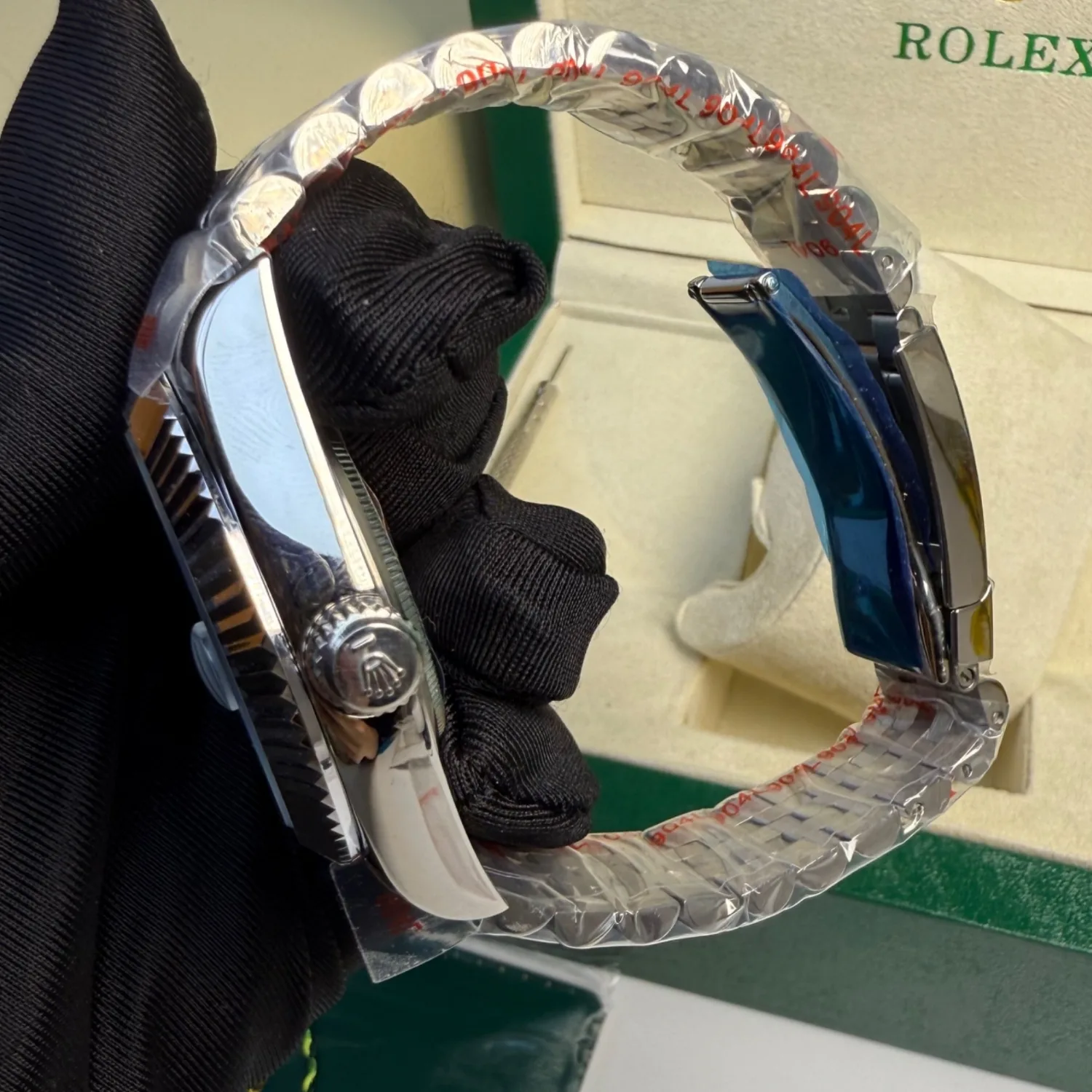 Rolex Sky Dweller Watch Silver Toned Blue Dial - Image 7