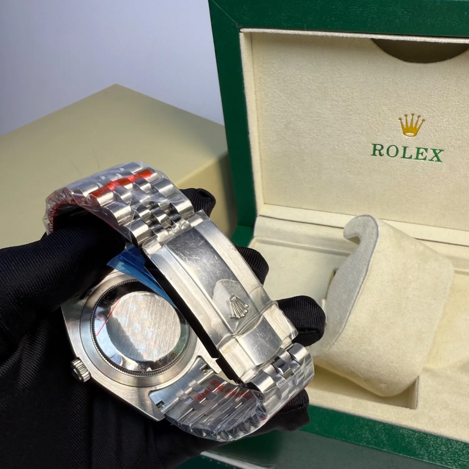 Rolex Sky Dweller Watch Silver Toned Blue Dial - Image 8