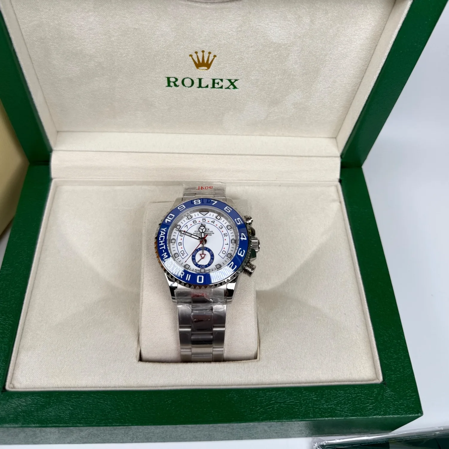 Rolex Yacht-Master II Watch Silver Toned White Dial - Image 5