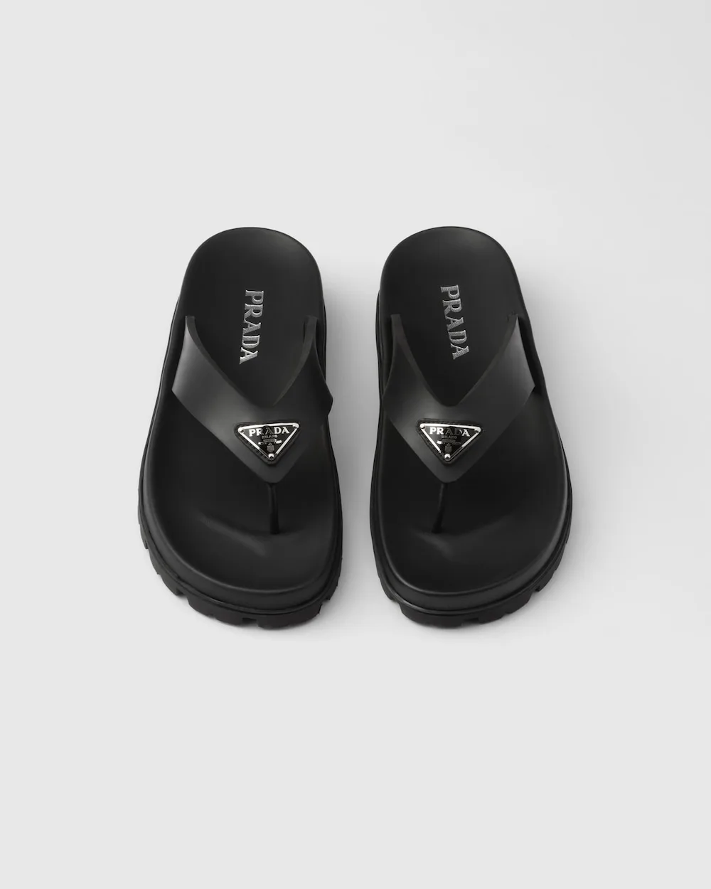 Alternative view of Prada Rubber Thong Sandals Black 1Y420N_3LKK_F0002_F_020