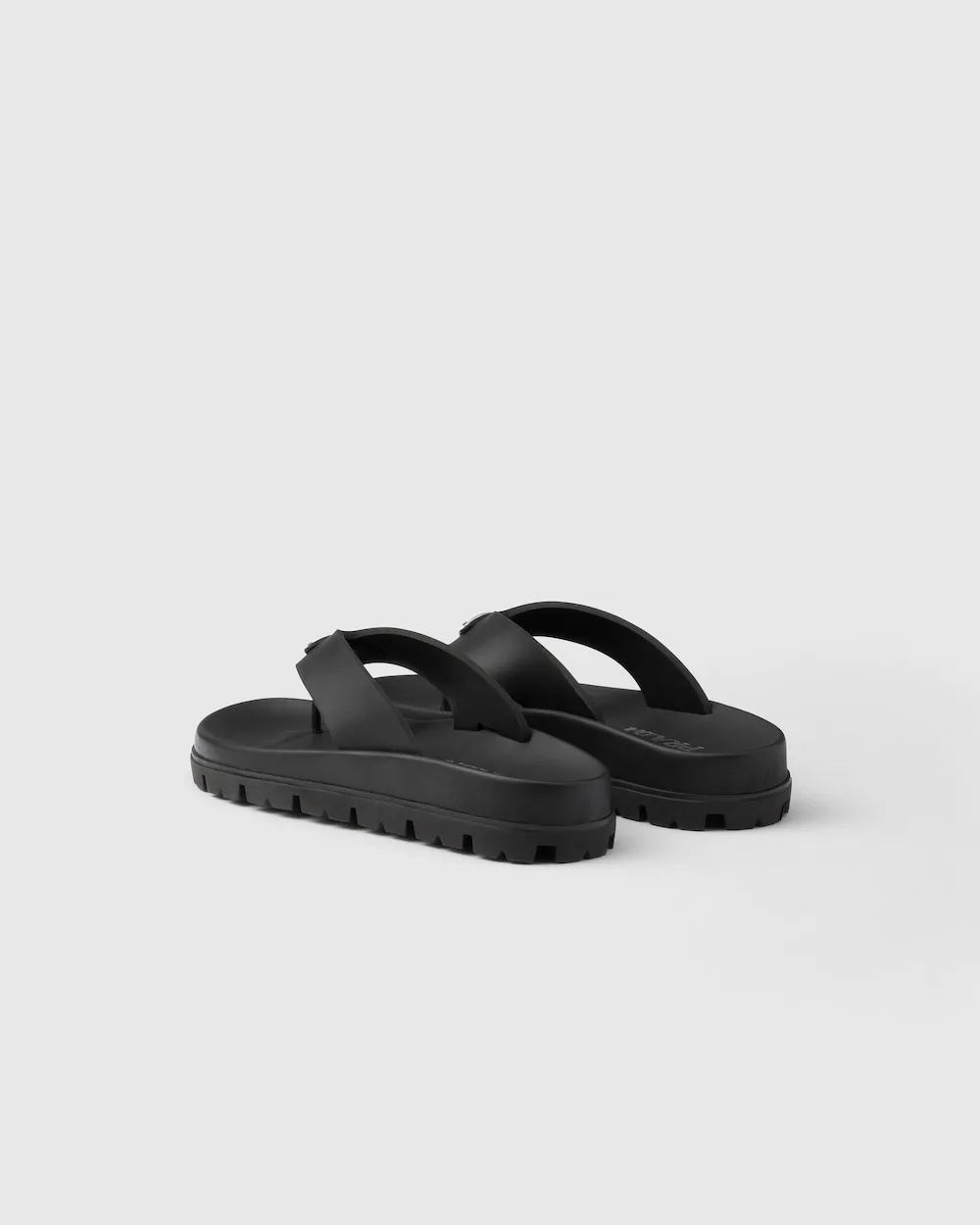 Prada Rubber Thong Sandals Black 1Y420N_3LKK_F0002_F_020 - Image 3