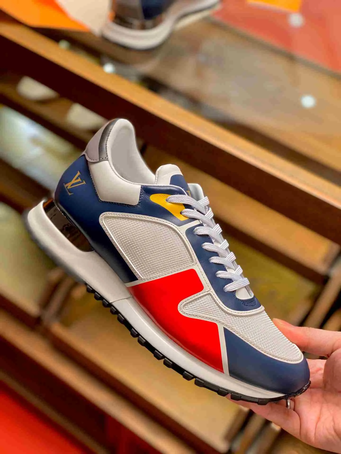 Louis Vuitton Run Away Sneaker Blue - Image 4