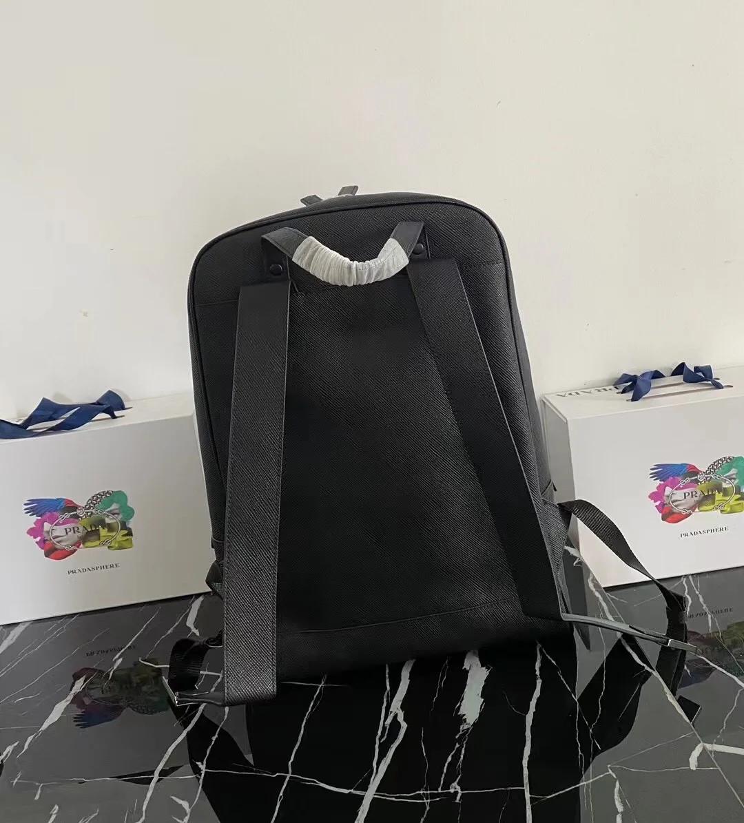 Prada Saffiano Backpack Black / 2VZ102_2FAD_F0002_V_OOO - Image 4
