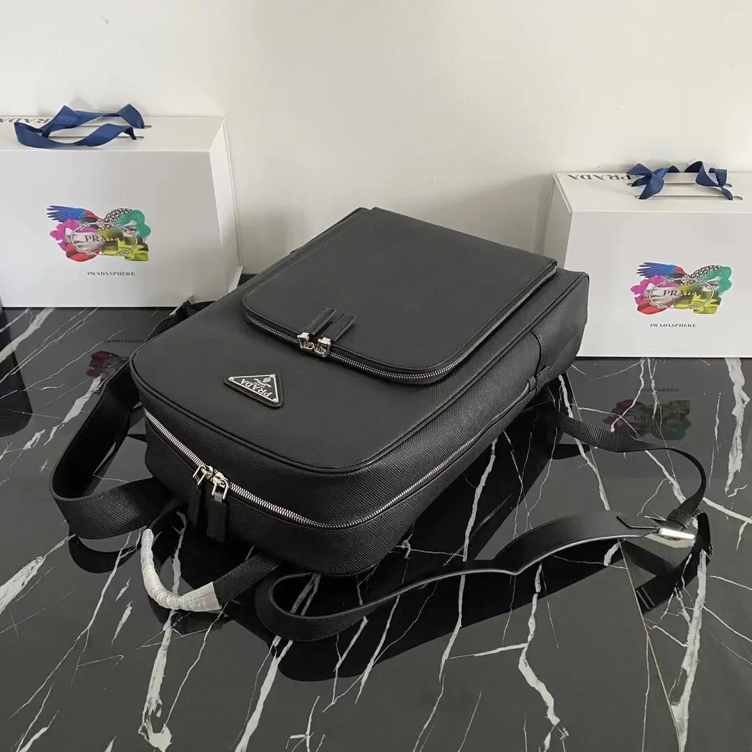 Prada Saffiano Backpack Black / 2VZ102_2FAD_F0002_V_OOO - Image 3