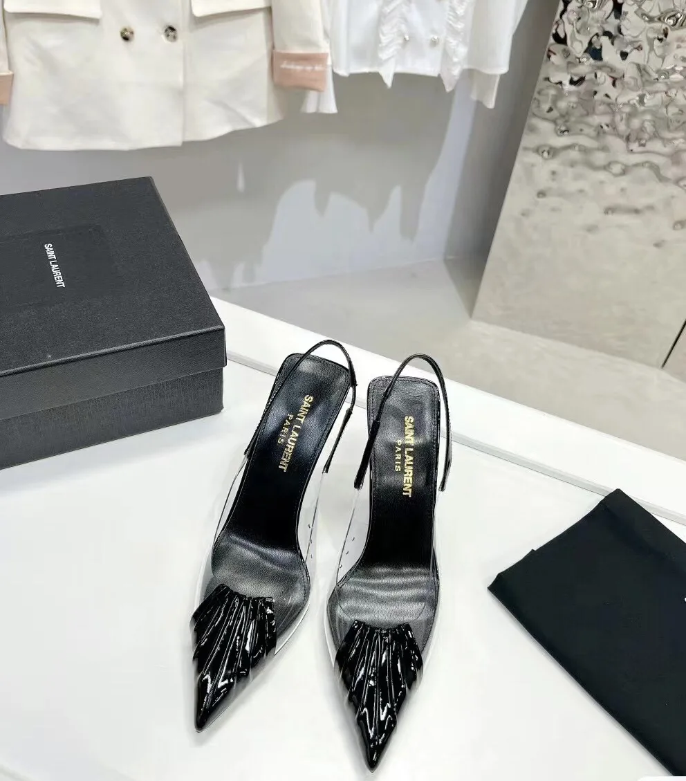 Saint Laurent Pointed-Toe Pumps Black - Image 4