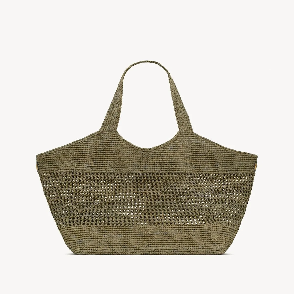 Saint Laurent Icare Medium Tote Bag / Light Musk Raffia Bronze Hardware - Image 5