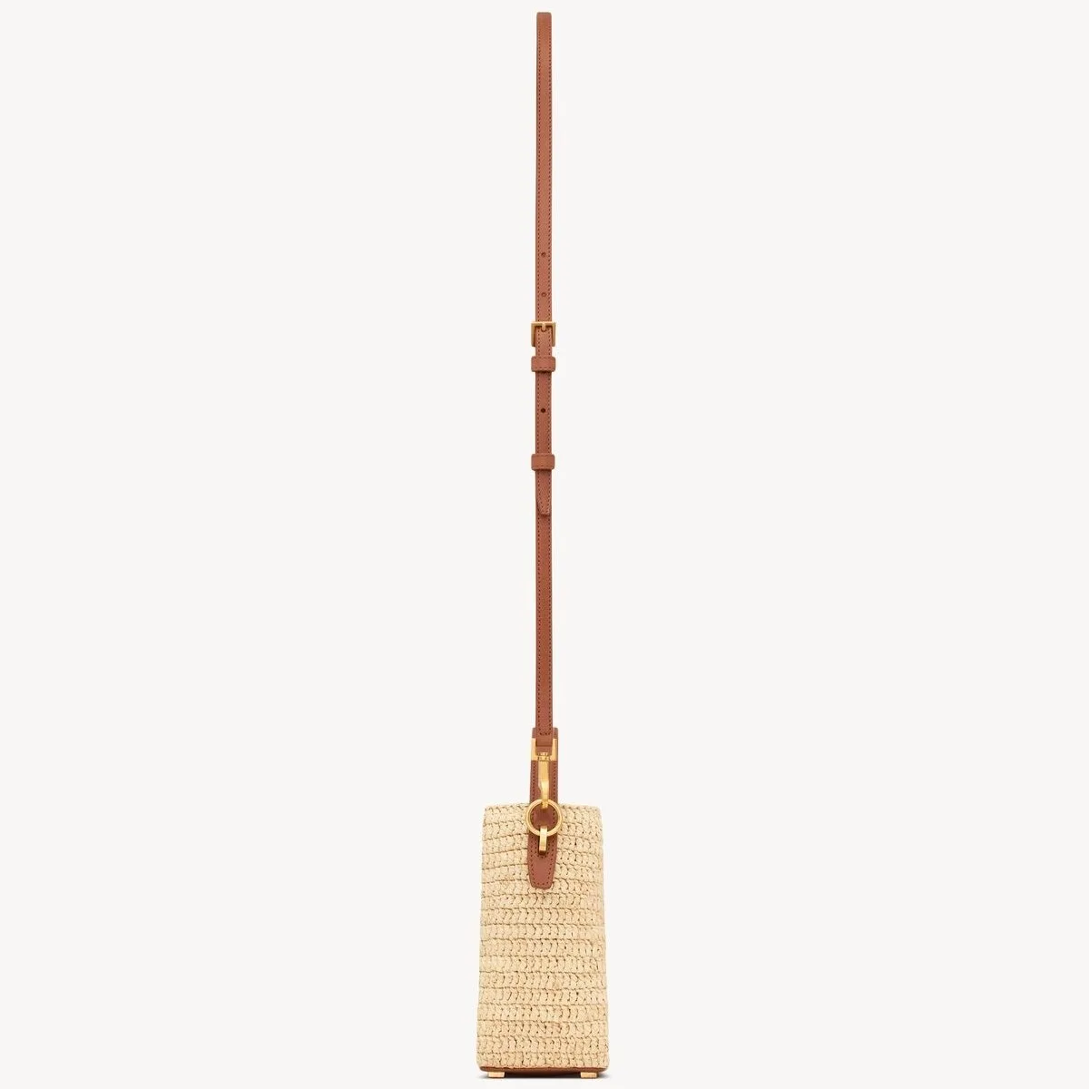 Saint Laurent LE 37 Mini Bucket Bag / Naturel Raffia Gold Hardware - Image 7