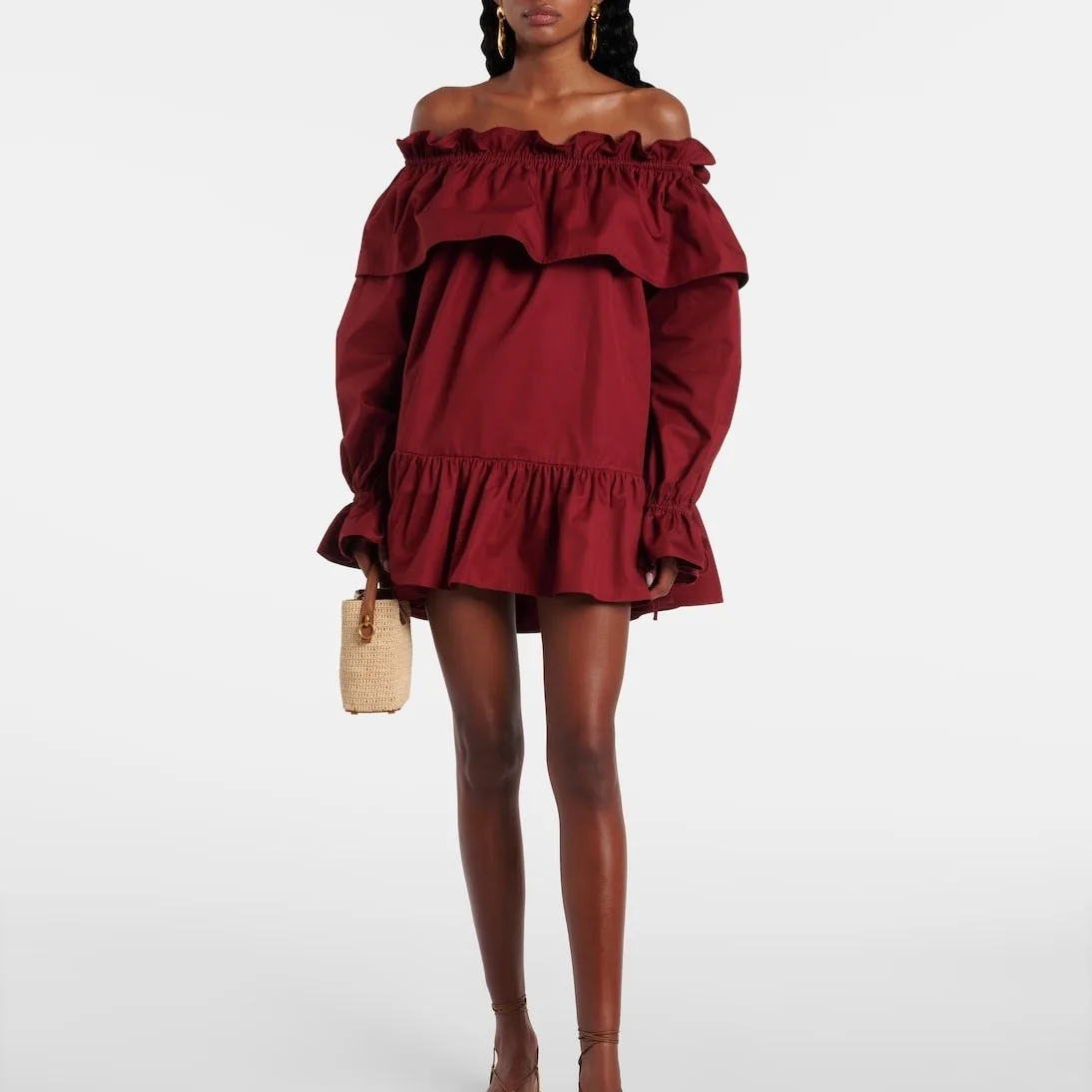 Alternative view of Saint Laurent LE 37 Mini Bucket Bag / Naturel Raffia Gold Hardware