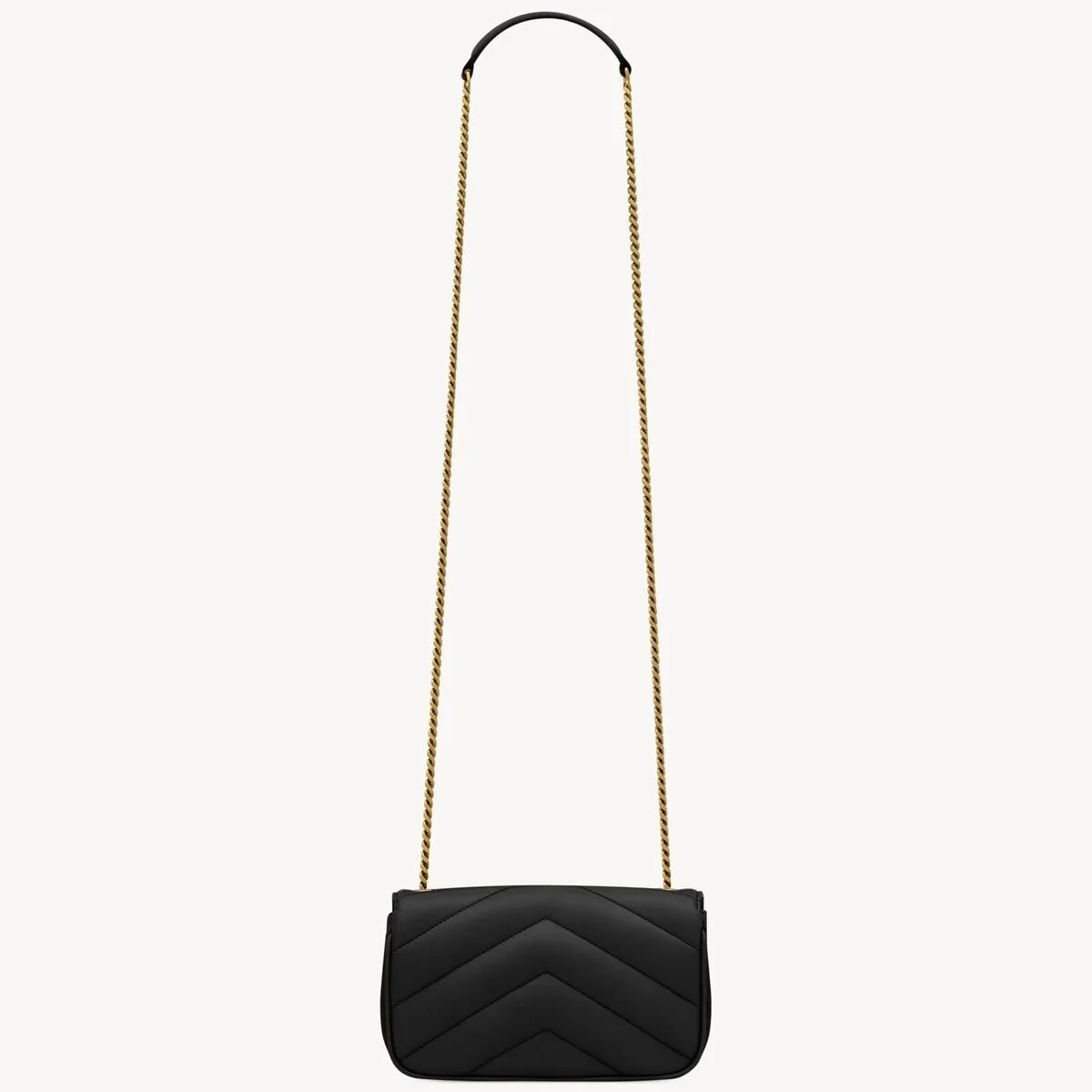 Saint Laurent Loulou Mini Shoulder Bag / Black Gold Hardware - Image 5