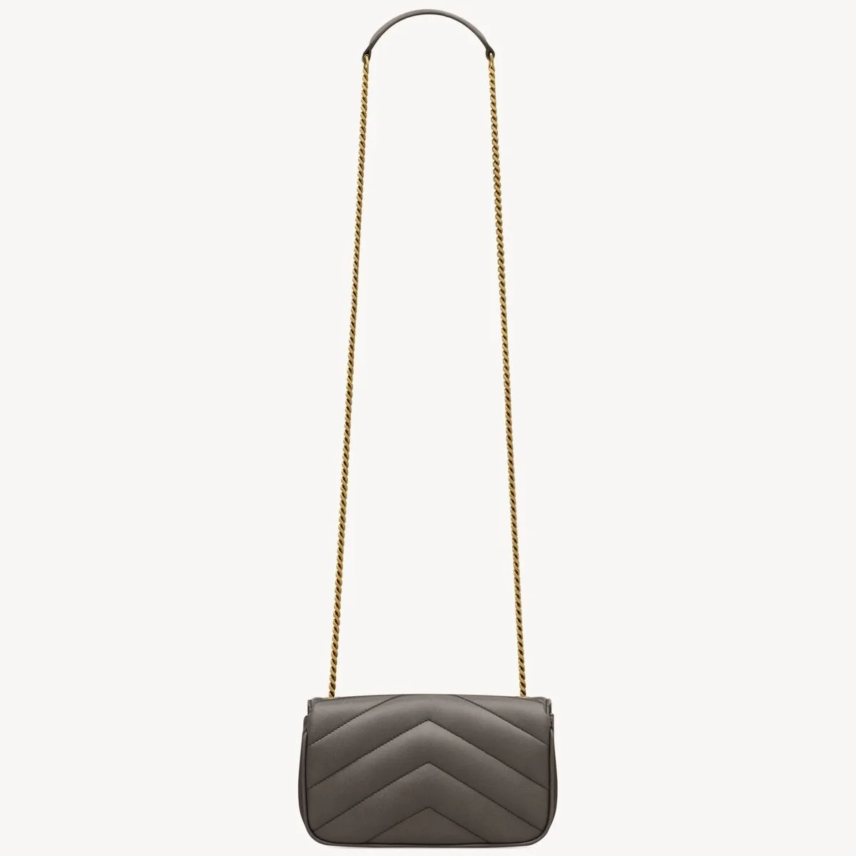 Saint Laurent Loulou Mini Shoulder Bag / Urban Grey Gold Hardware - Image 6