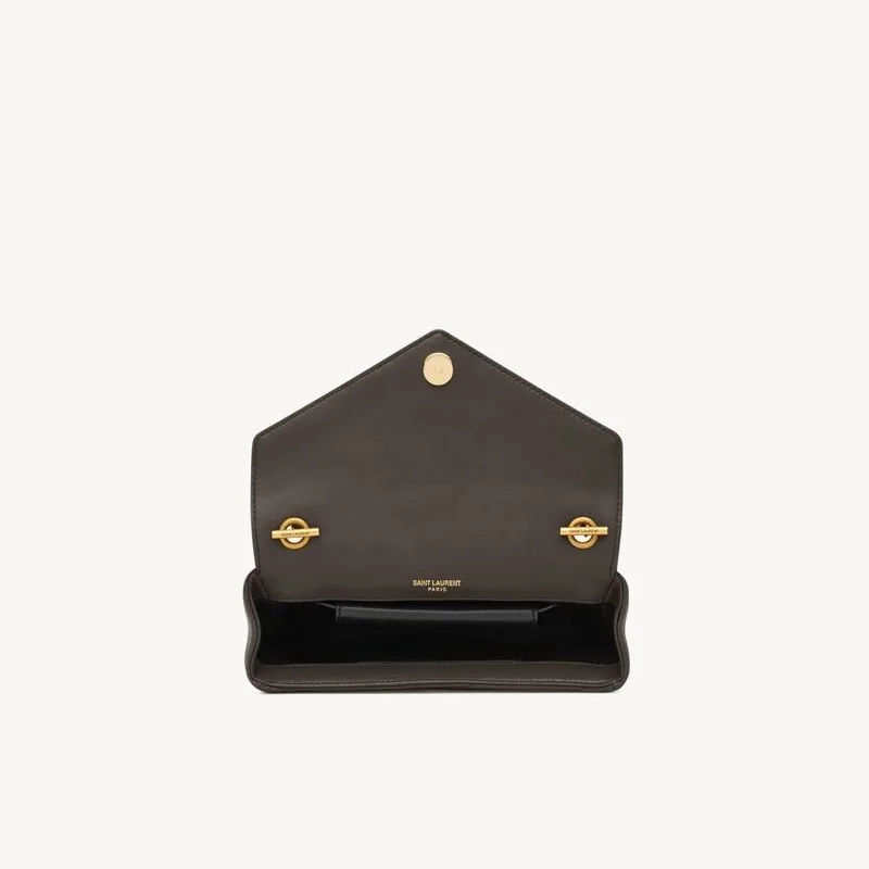 Saint Laurent Loulou Mini Shoulder Bag / Urban Grey Gold Hardware - Image 9