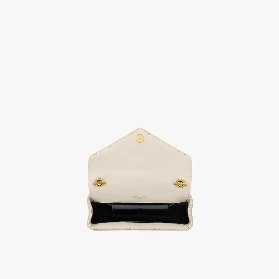 Saint Laurent Loulou Mini Shoulder Bag / White Gold Hardware - Image 8