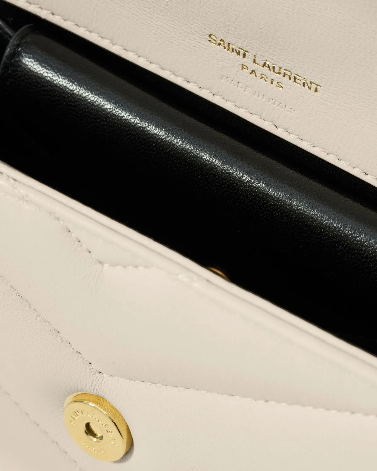 Saint Laurent Loulou Mini Shoulder Bag / White Gold Hardware - Image 10