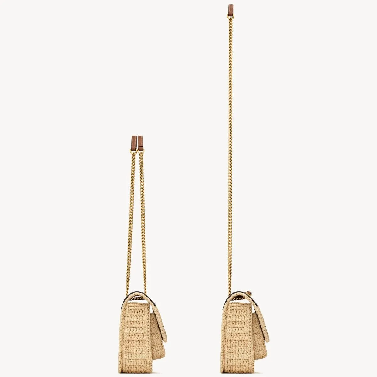 Saint Laurent Niki Mini Shoulder Bag / Natural Raffia Gold Hardware - Image 7