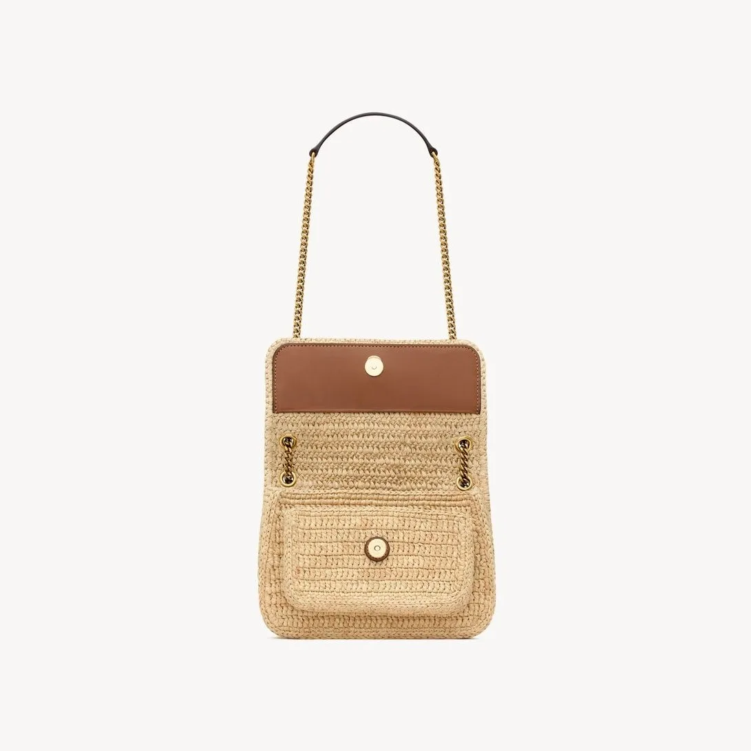 Saint Laurent Niki Mini Shoulder Bag / Natural Raffia Gold Hardware - Image 5