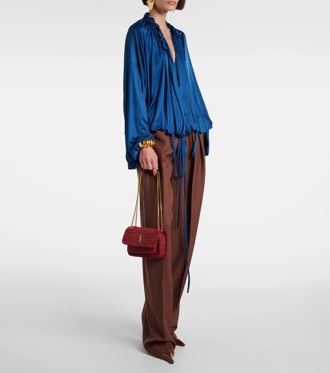Saint Laurent Niki Mini Shoulder Bag / Raspberry Pink Gold Hardware - Image 3