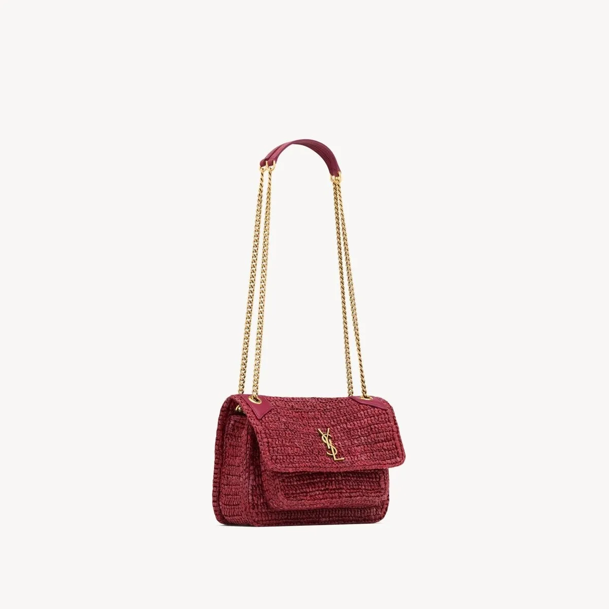 Saint Laurent Niki Mini Shoulder Bag / Raspberry Pink Gold Hardware - Image 5