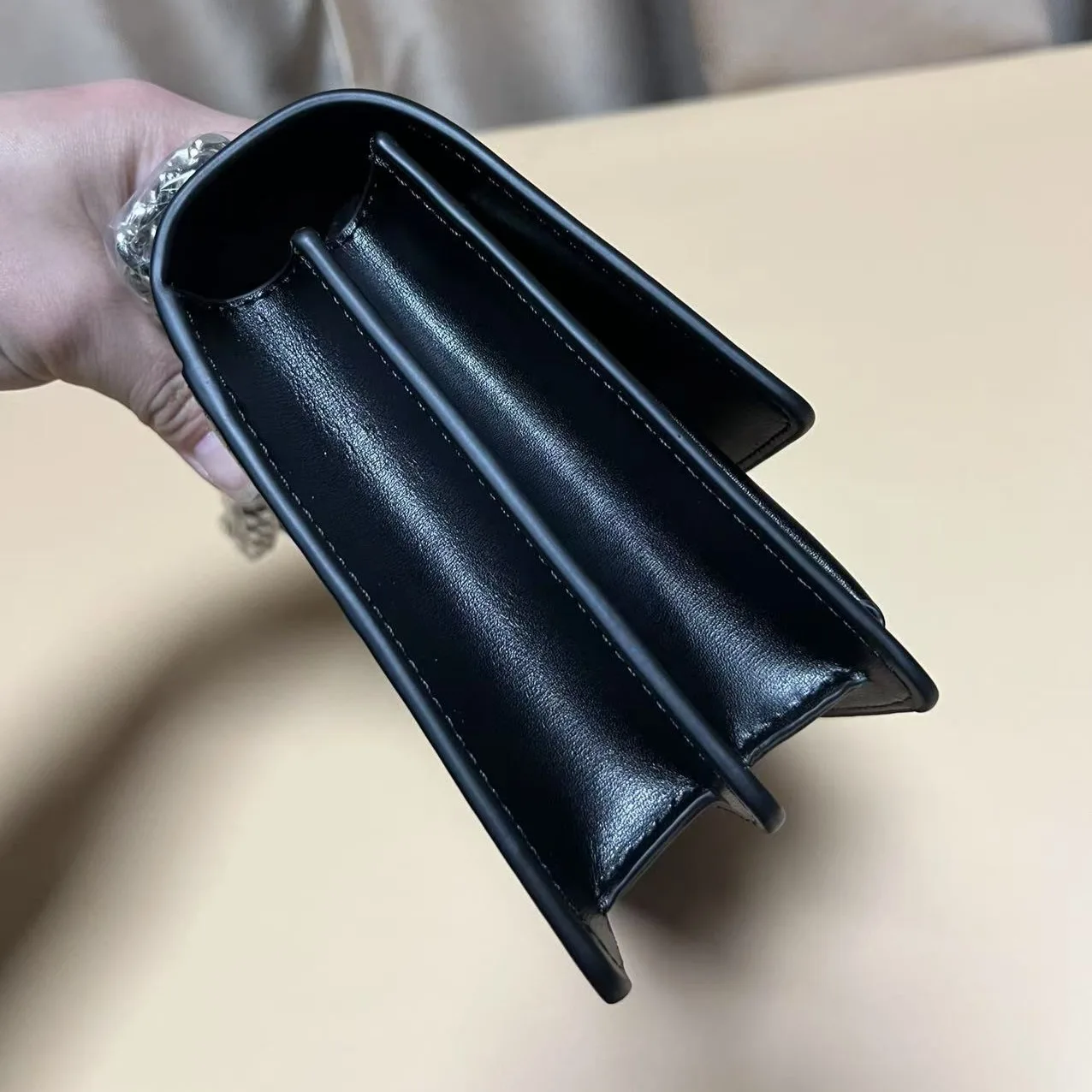 Saint Laurent Sunset Medium Chain Bag Black / - Image 6